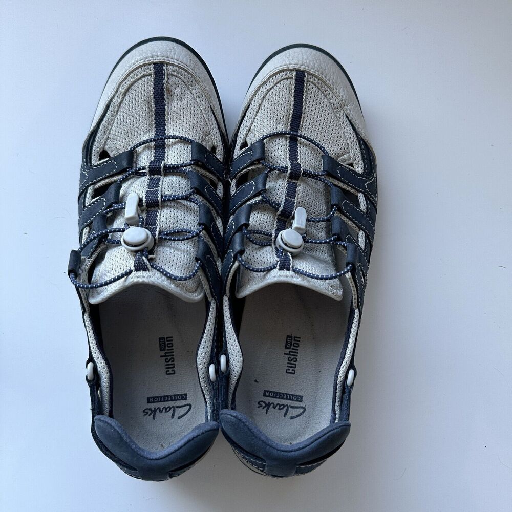 Clarks Women's Vailee Frost Lightweight Mesh/Leather Sneaker Walking Shoe Sz 8.5
